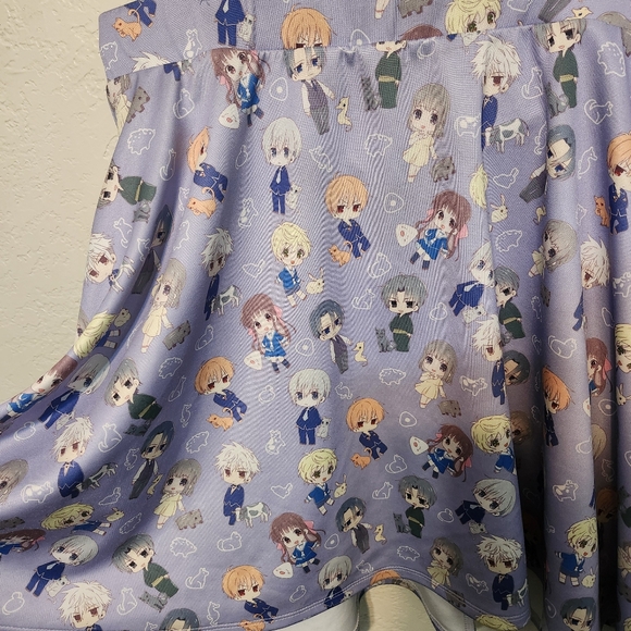 HOT TOPIC Fruits Basket Suspender Skirt 2X Anime Chibi Characters - Picture 3 of 10